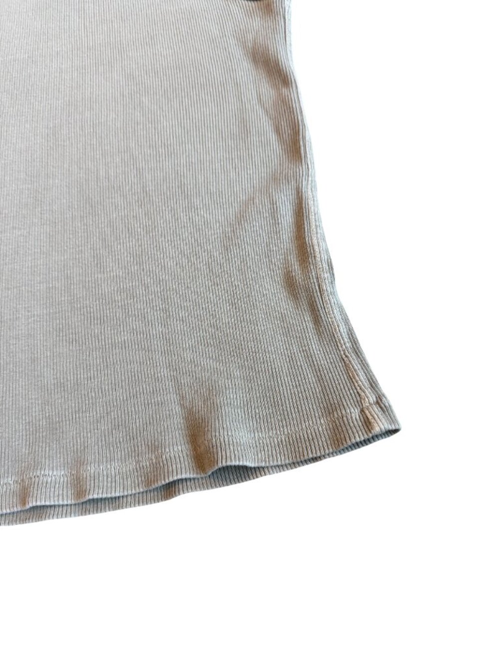 AMO Beige Ribbed Tank Top - Picture 14 of 14